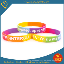 Debossed pulseira de silicone segmentado para presente promocional (kd1812)